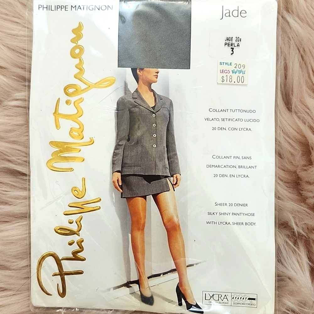 Brand New PHILIPPE MATIGNON ELEGANCE SHEER 20 DENIER SILKY SHINY PANTYHOSE-3
